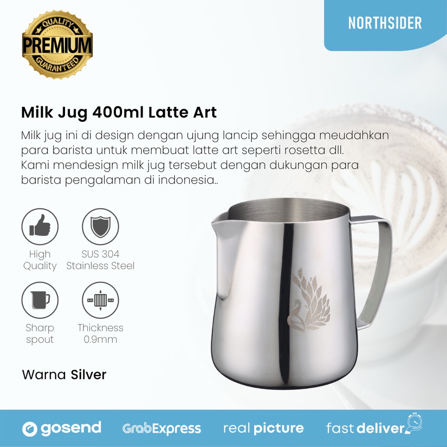 MILK JUG PROFESSIONAL LATTE ART 400ML &amp; 600ML