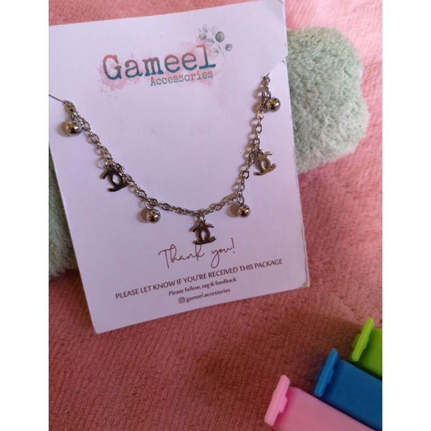 Gameel - Gelang Tangan Rantai besi putih (monel) asli anti karat anti luntur