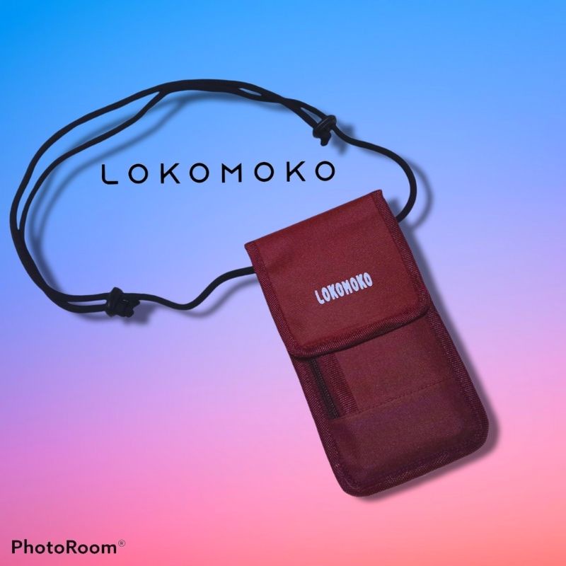 Tas Leher Gantung Hanging Wallet Hp Dompet Kartu dan Uang Lokomoko