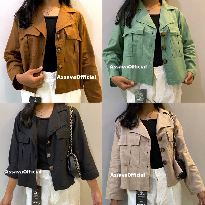 YUKA OUTER LINEN - CLARYN OUTER LINEN - KEMEJA LINEN - CARDIGAN CROP - YERA OUTER - LALU OUTER