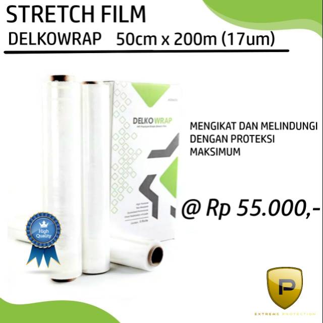

STRETCH FILM - PLASTIK WRAP PREMIUM - DELKOWRAP BENING