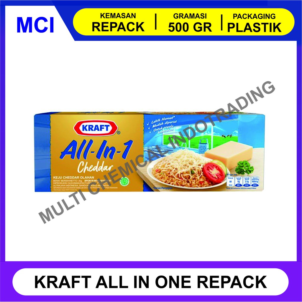 Jual KEJU KRAFT CHEDDAR ALL IN ONE ALL-IN-1 - REPACK 500 GR | Shopee ...