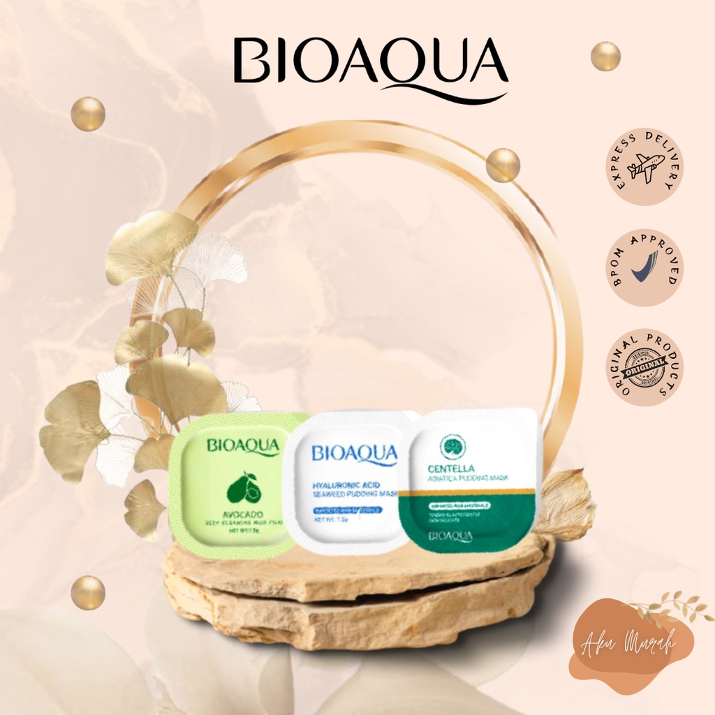 ✨ AKU MURAH ✨【BPOM】BIOAQUA Face Mask centella/Hyaluronic acid/Avocado mud mask