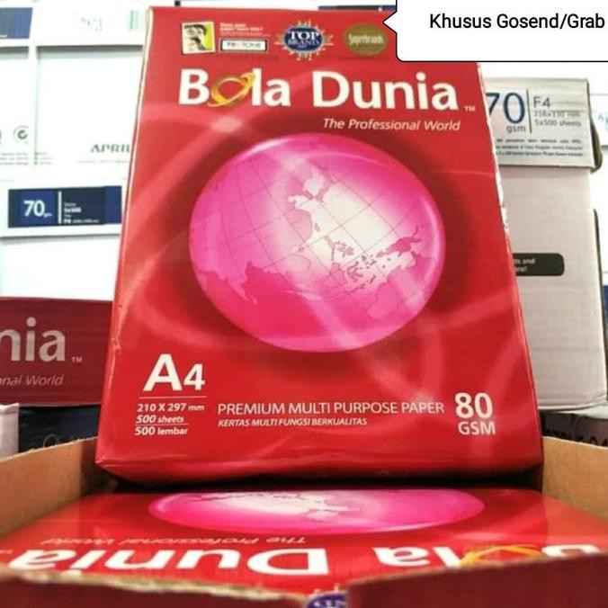 

Kertas A4 80 Gram Bola Dunia