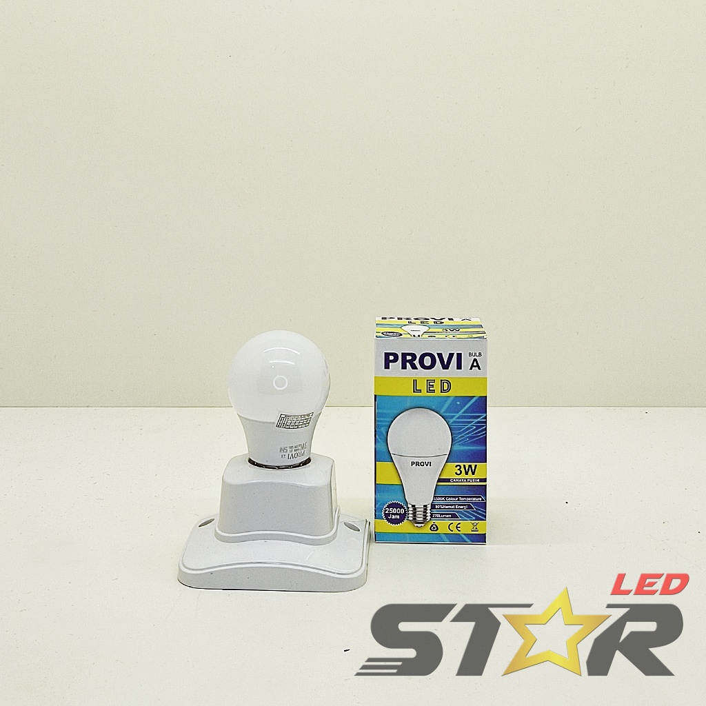 PROVI LED Bulb A 3 WATT 5 WATT 7 WATT 9 WATT LAMPU MURAH HEMAT ENERGI IRIT AWET TAHAN LAMA STAR LED