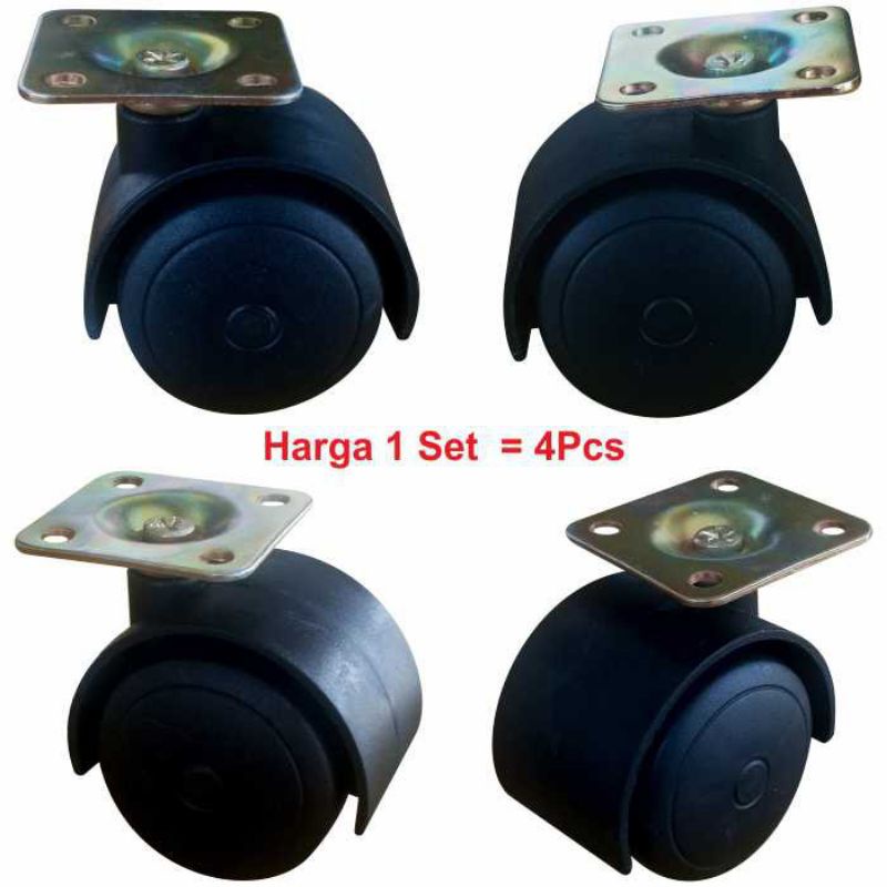 Roda Caster Plat Untuk Sofa Kursi Meja Furniture