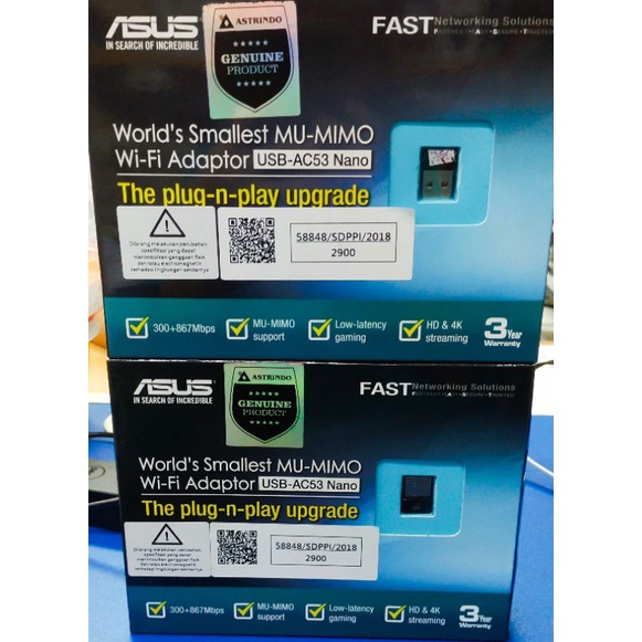 ASUS WIFI ADAPTOR USB AC53 NANO