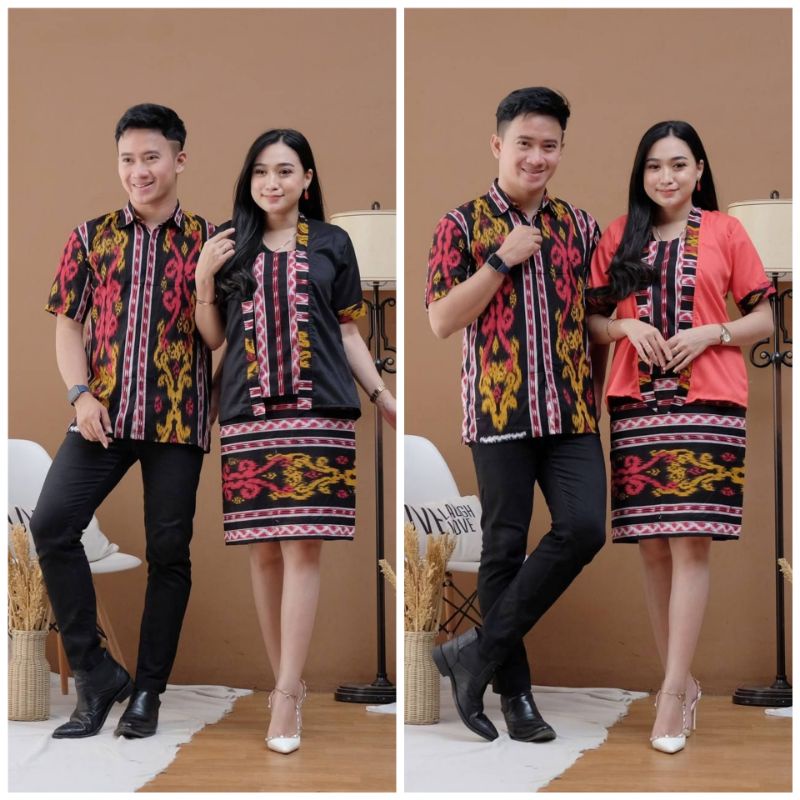 COUPLE ROK DAN BLUS SPAN MOTIV SONGKET COUPLE RNB SPAN