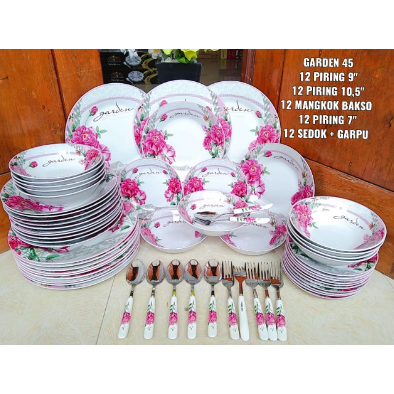 Paket Piring Florenza set,Piring set Florenza,piring makan cantik,piring makan keramik