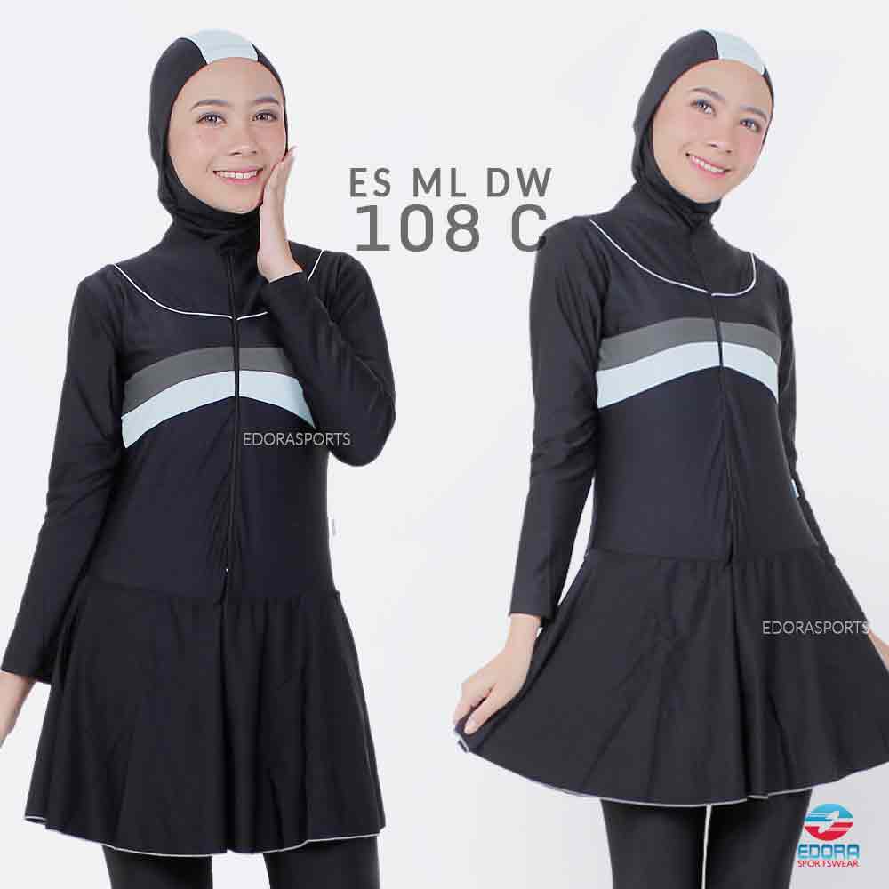 EDORA Baju Renang Muslim Wanita Dewasa ES ML DW Model SLIM FIT MUSLIMAH ORIGINAL