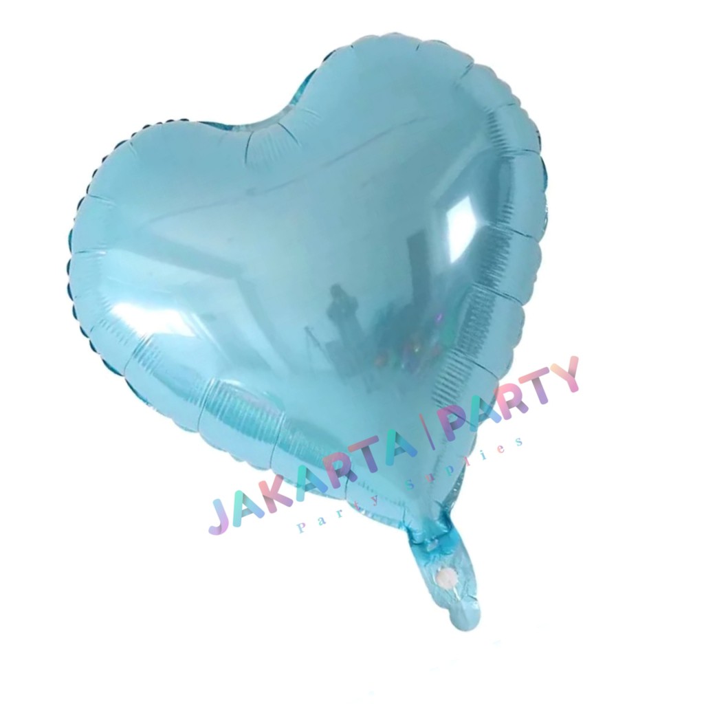 Balon Foil Love Biru Muda / Balon Love / Balon Hati / Balon Valentine