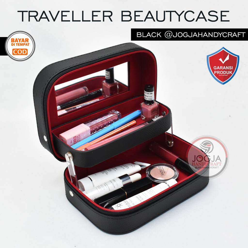 BARU - Traveller Beautycase / Case makeup / Travel Tas Kosmetik Pouch Jogja Handycraft