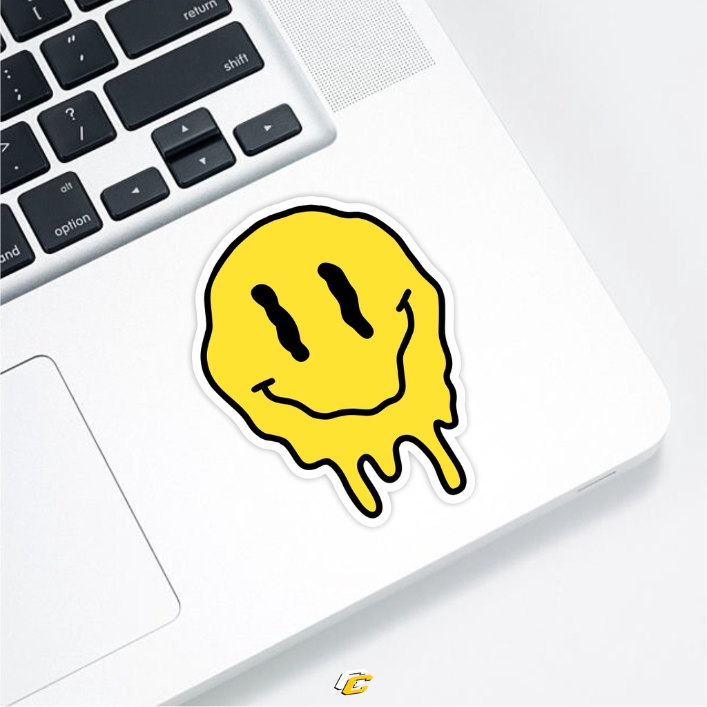 

MELTING SMILEY STICKER | stiker laptop helm motor mobil universal