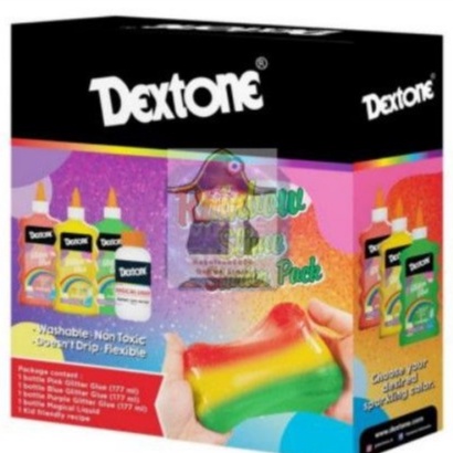 

HJK Dextone Glitter Slime Kit Unicorn Rainbow - Aman Anak