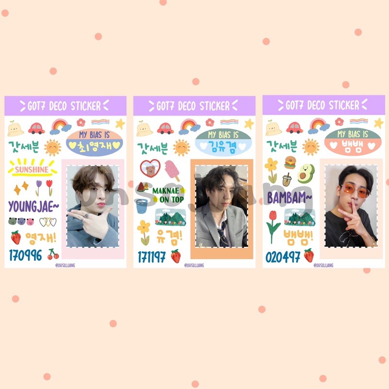 GOT7 CUTE STICKER DECO STIKER LUCU