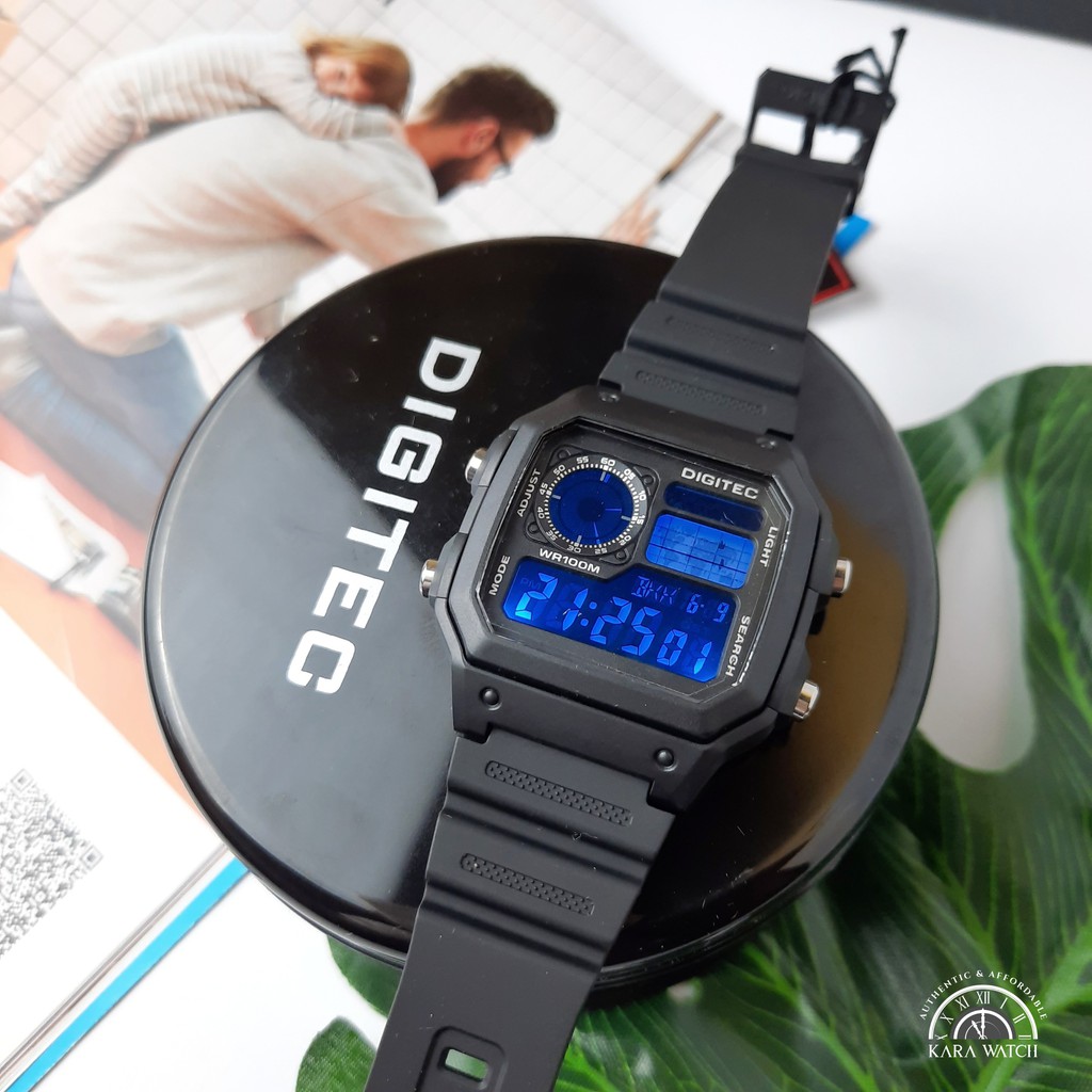 Jam Tangan Pria Digitec DG-3080T World Time Original Digital