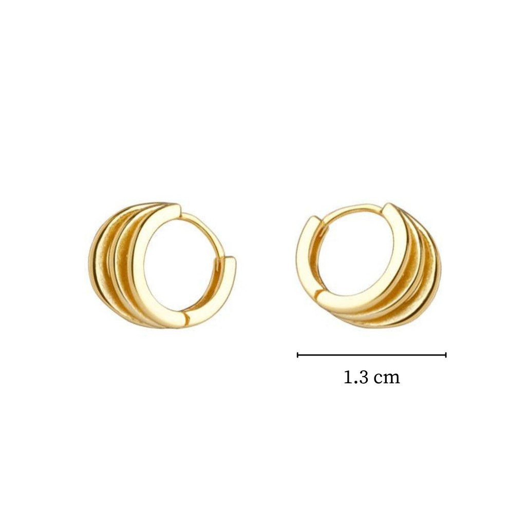 Triple Hoop Earrings / Anting Titanium / Anting Wanita / Anting Anti Karat