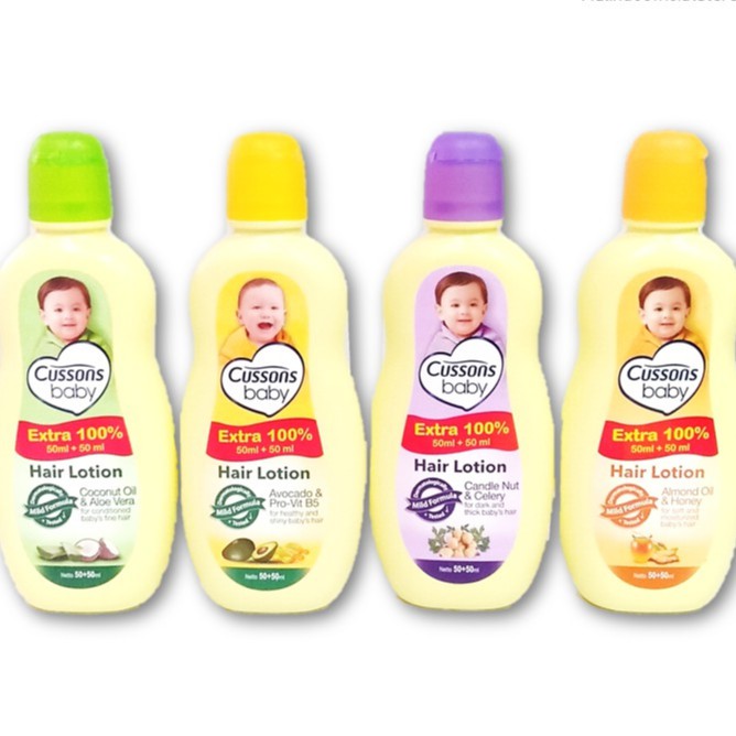 Cussons Cusson Baby Hair Lotion 50+50ml 50+50 ml / 100+100ml 100+100 200ml - Lotion Rambut Bayi