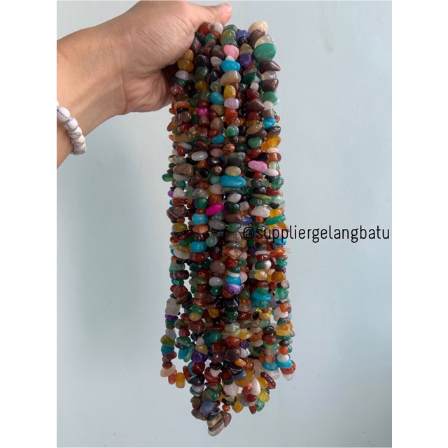 KERIKIL BESAR Batu multicolour onyx 2cm kalimantan pilihan onix akik