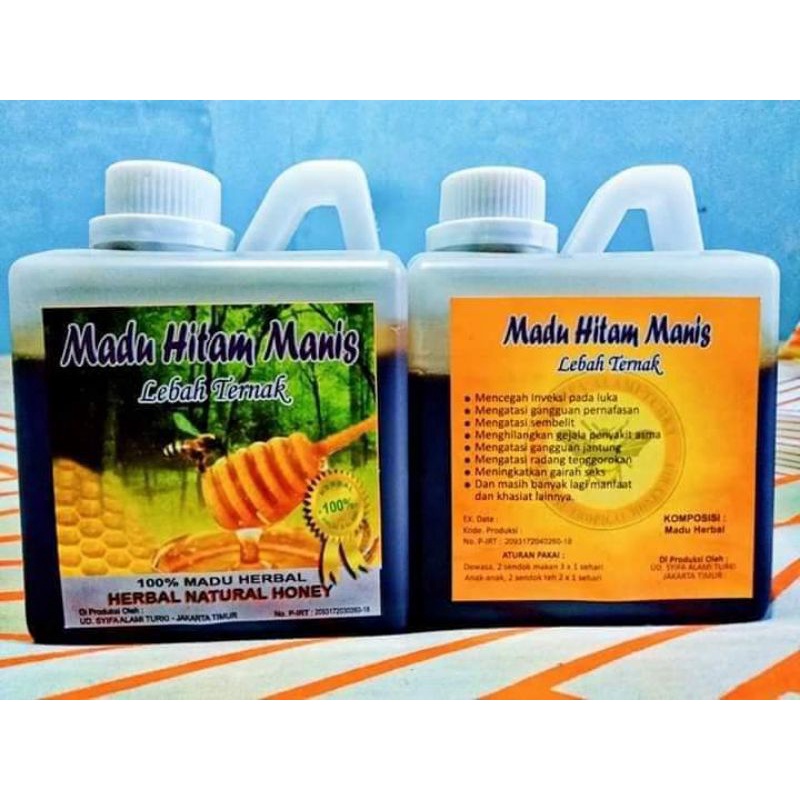 Madu Hitam Mahoni 100% Herbal Madu Murni Asli