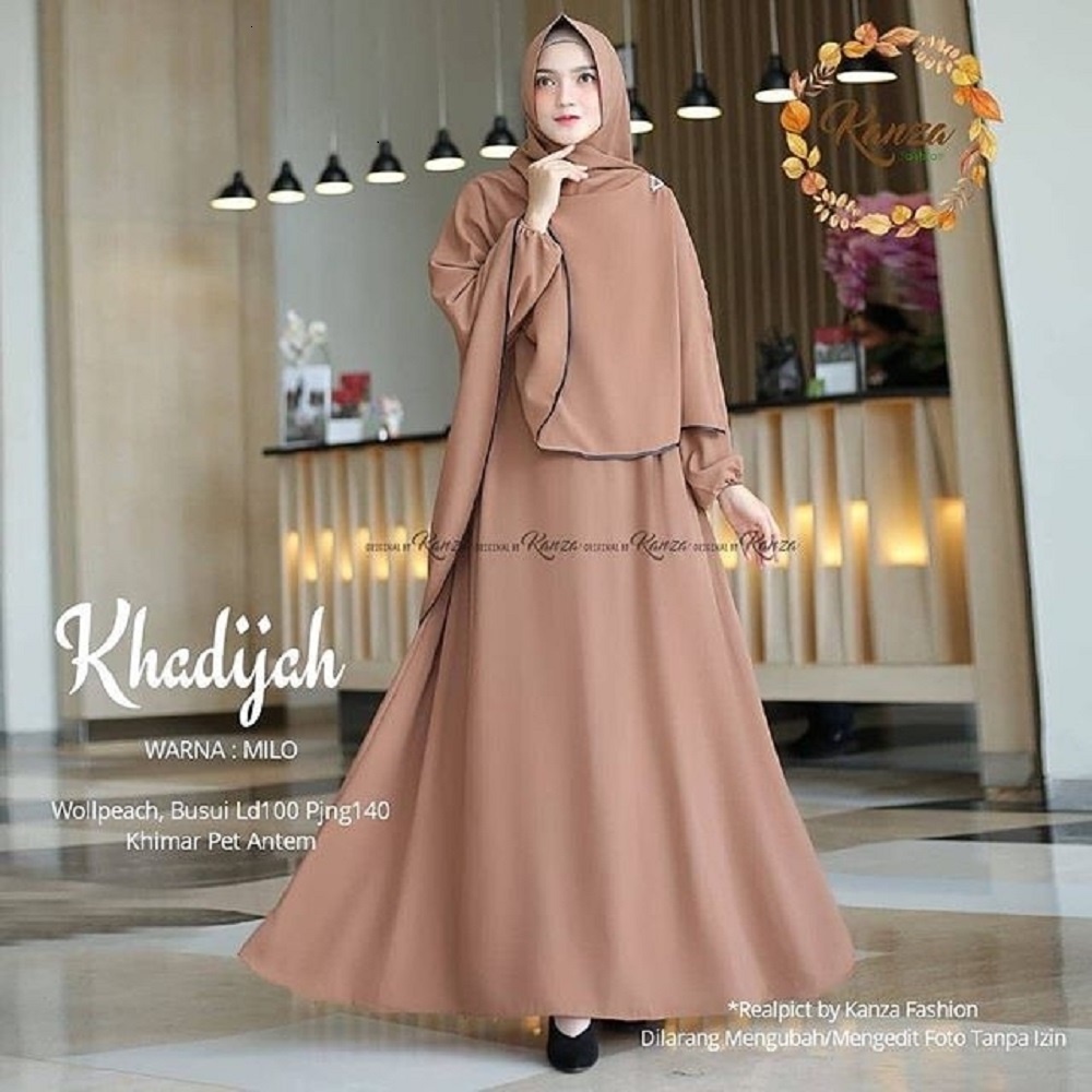 Free Cadar FATHIYAH.ID - KHADIJAH SYARI / Gamis Syari Modern Terbaru 2022 / Gamis Syari Lebaran Mewa