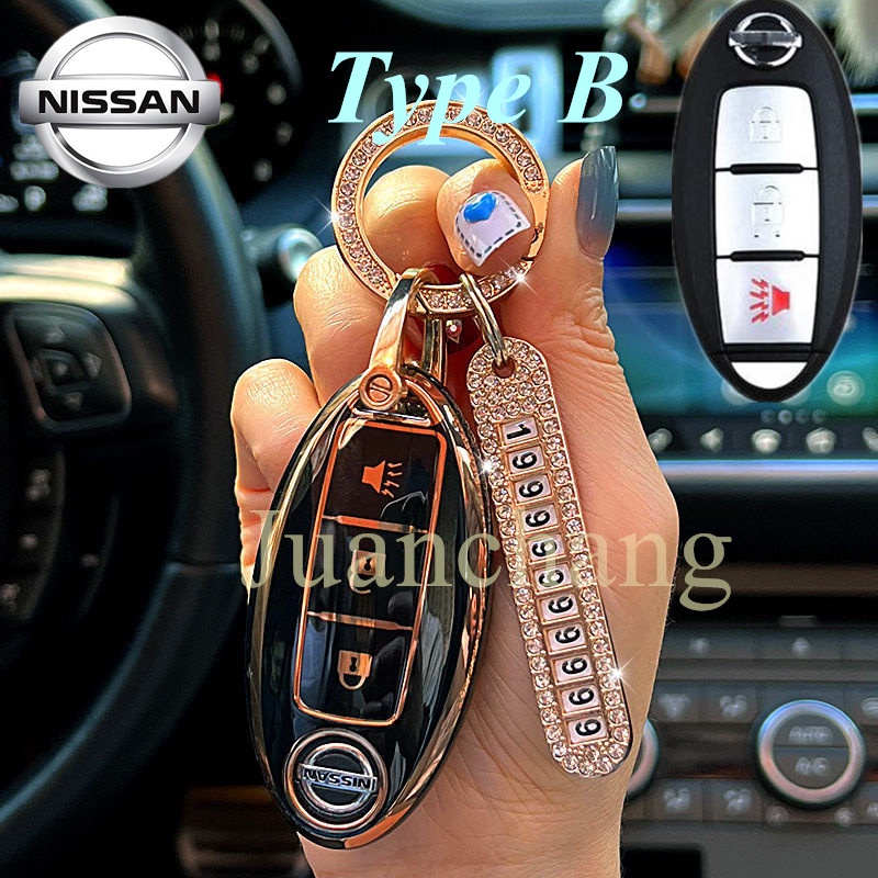 NAVARA Casing Kunci Mobil Untuk Nissan Qashqai Juke F15 J10 J11 X-Trail T32 T31 Nissan X70 Nisssan Terra Navick