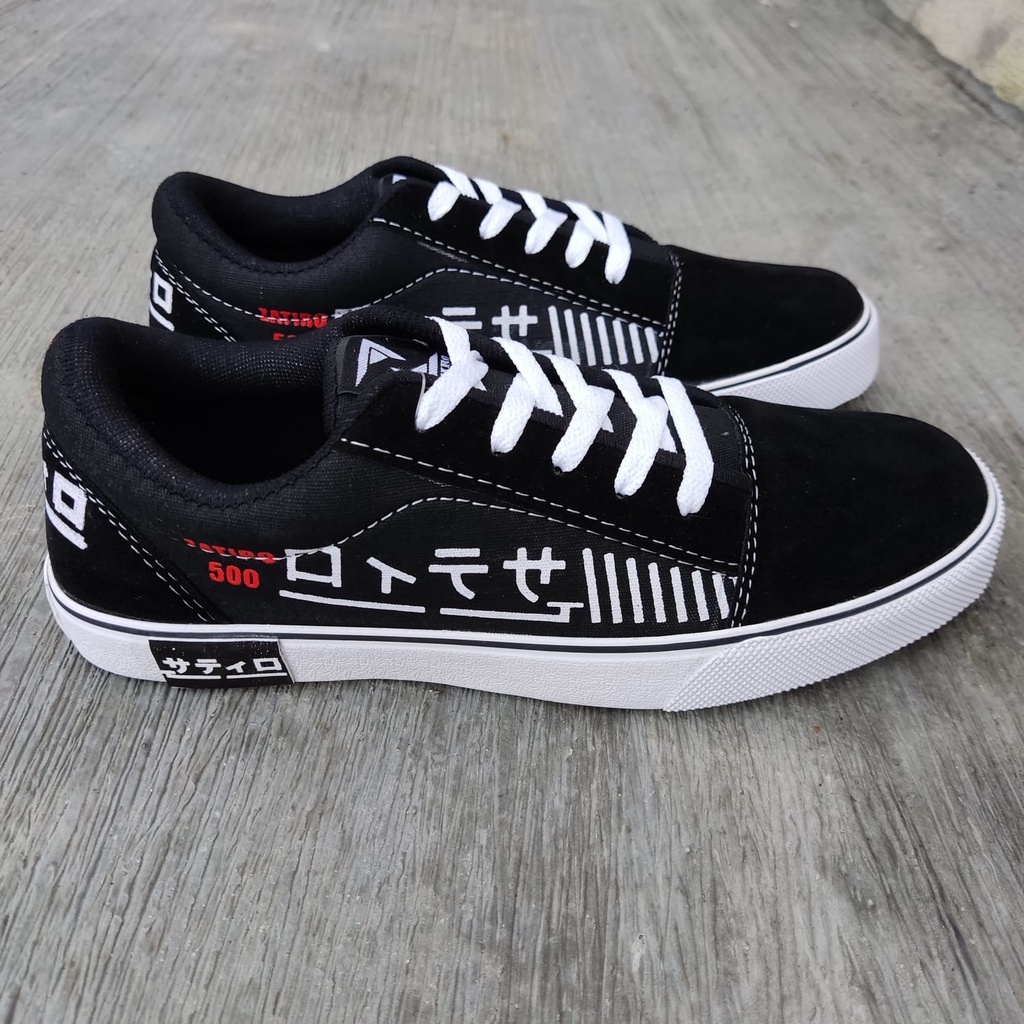 sepatu Zatiro New Japan skool black White spatu kasual pria wanita // Autetik FPss / zatiro sneakers