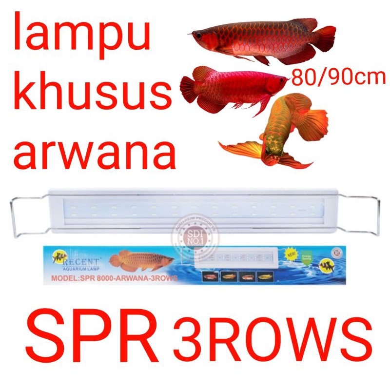 lampu aquarium led khusus ikan arwana SPR 8000 3ROWS