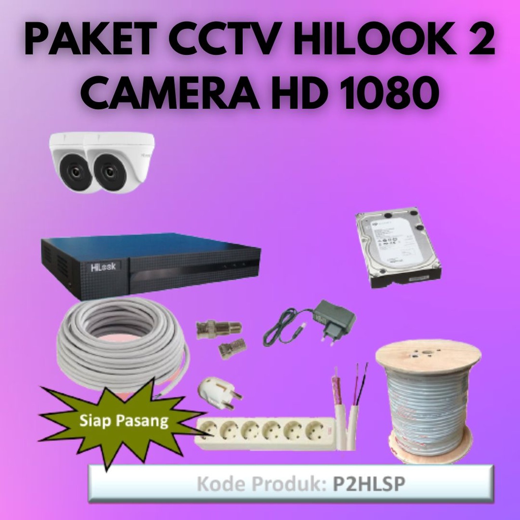 PAKET CCTV HILOOK 2 CAMERA