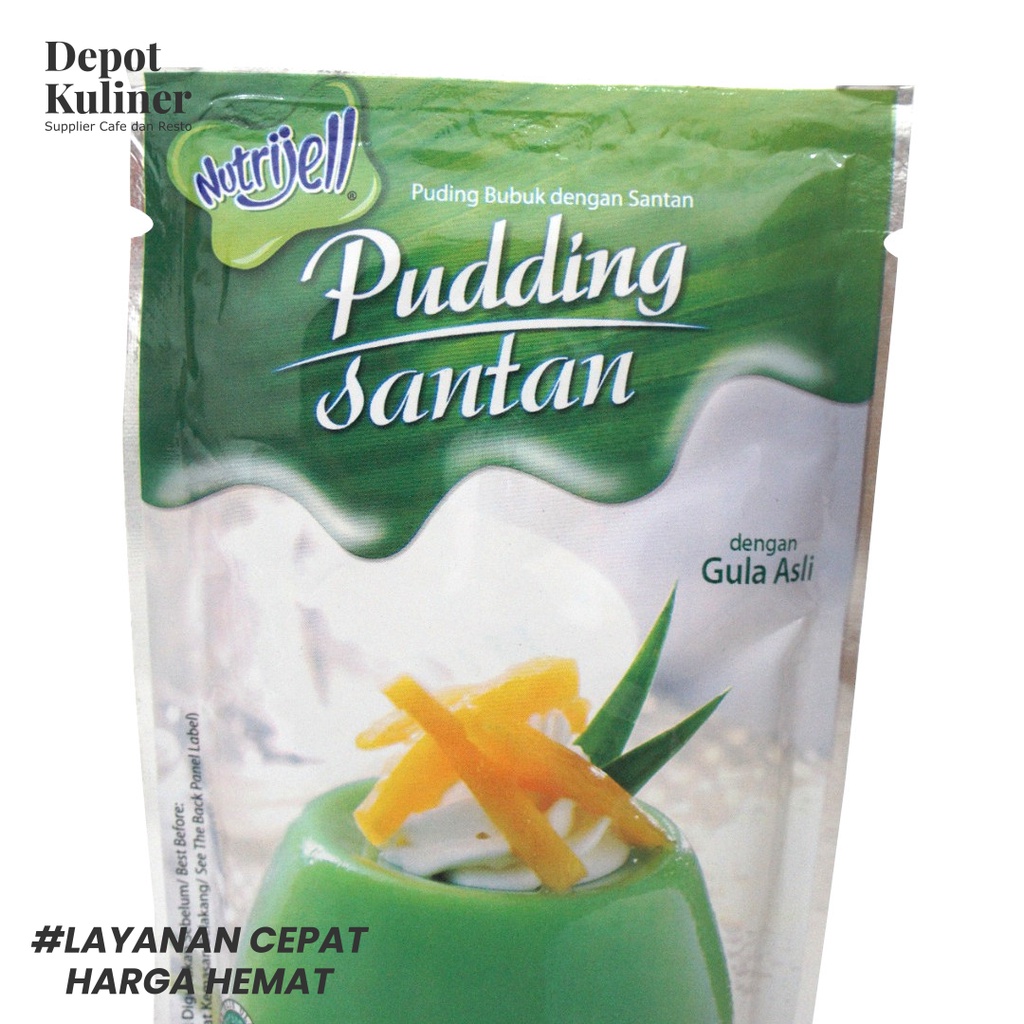 Nutrijell Pudding Santan Rasa Pandan 130gr Pandan Flavour