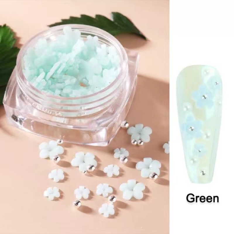 NAIL FLOWER 3D RESIN HIASAN BUNGA 3D TIMBUL WEDDING NAILS MIX SIZED 3D FLOWER HIASAN KUKU NAILART