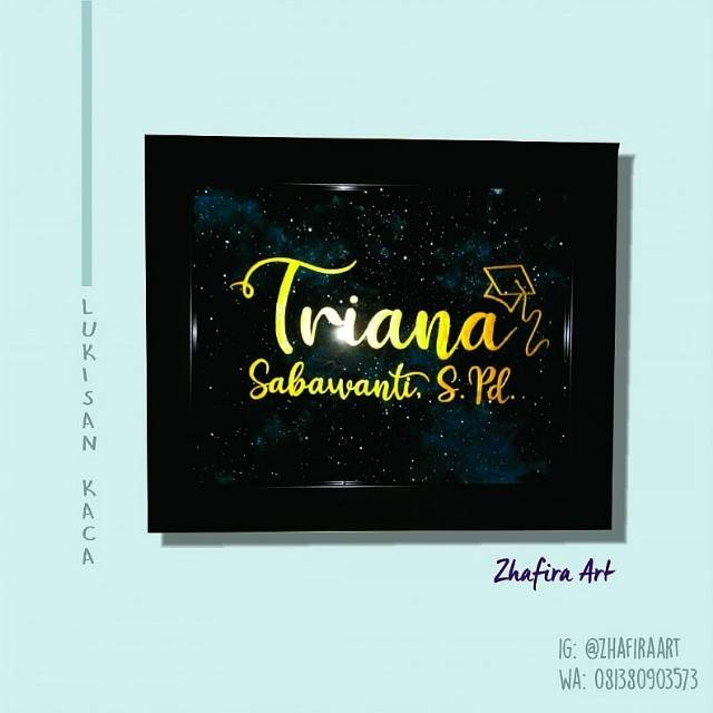 Typography - Lukisan Kaca - Kado Wisuda, Kado Wedding