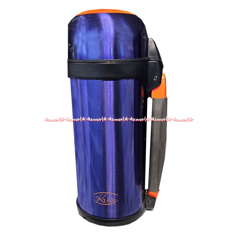 Kris Vacuum Flask 1.2Litter Graphite Thermos Termos Botol Minuman Botol Air 1,2 Liter 1.2L Tempat Minum Panas Dingin Tahan Lama Dark Blue Biru Doungker