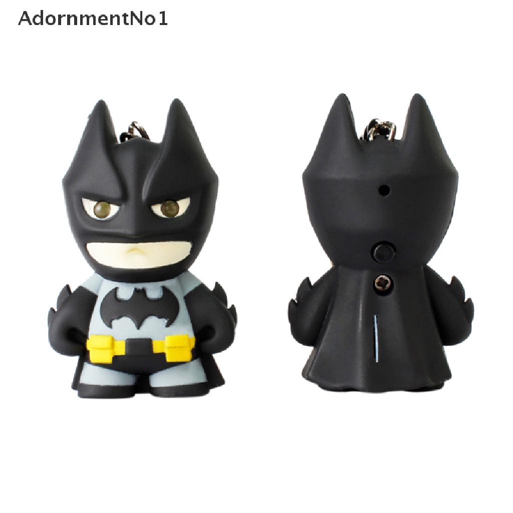 (AdornmentNo1) Gantungan Kunci Bentuk Batman Dengan Lampu Senter Led + Suara