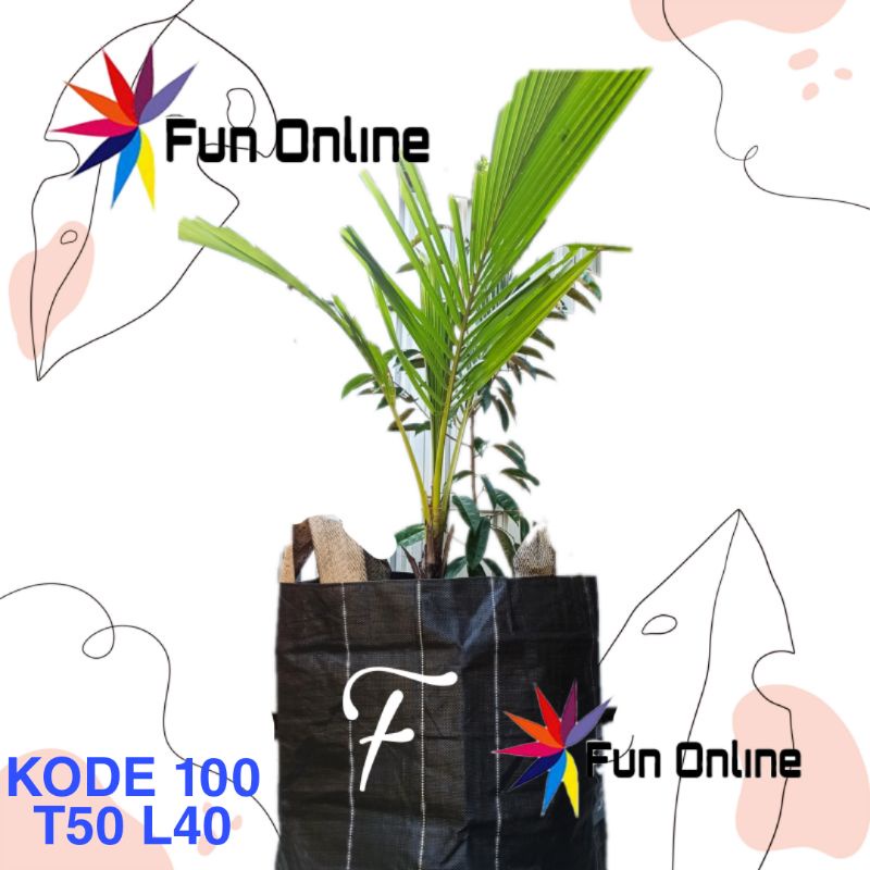 Pot 100 Liter planter bag super pot tanaman