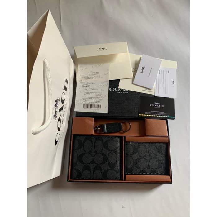 Coach Wallet Signature Black + Keychain