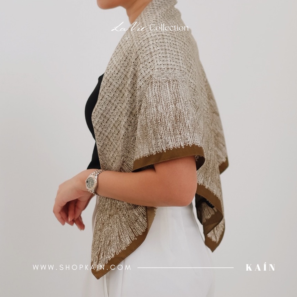 SHOPKAIN LAMINA scarf in Brun - LA VIE  Collection