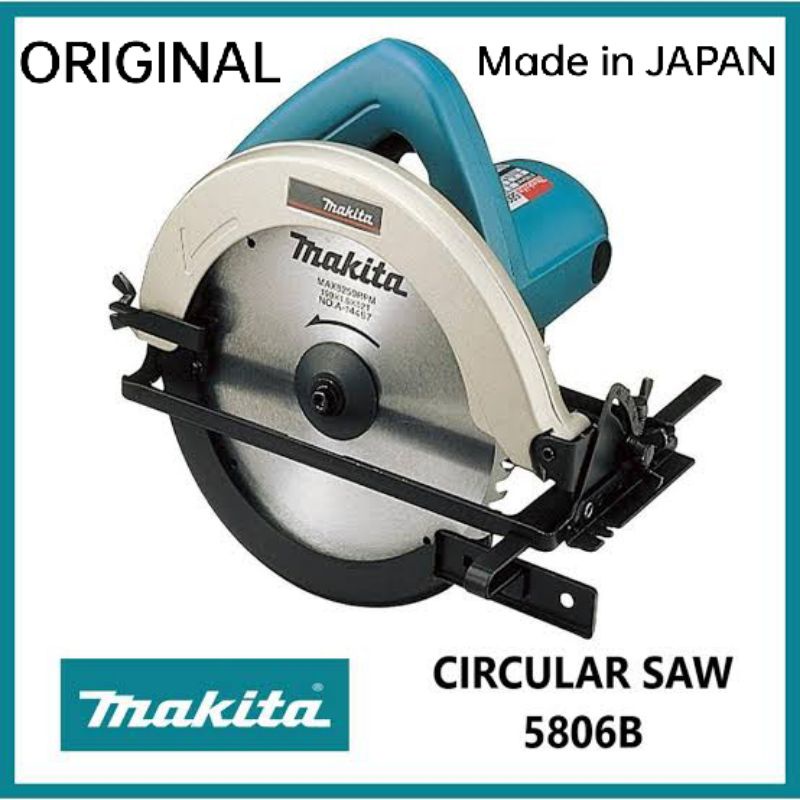 Mesin Gergaji Kayu Circular Saw. ASLI MAKITA. 5806 B  ( 7 Inchi ) Model LAMA. Barang 100% Asli dan BARU. Original Japan.