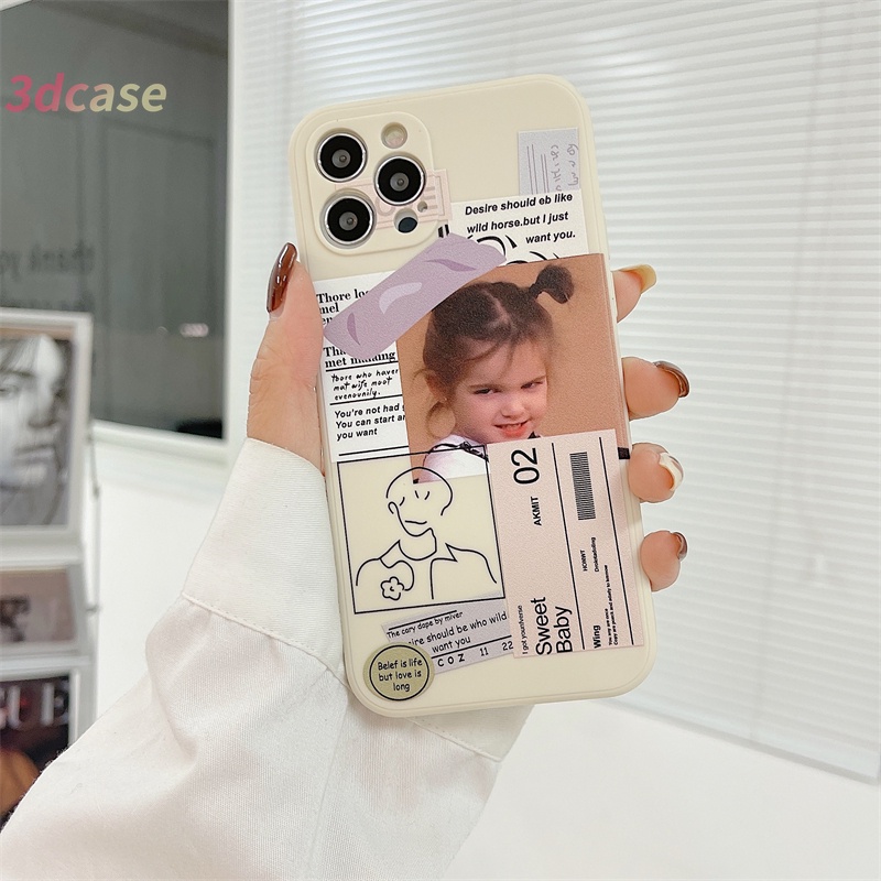Advanced Lable Illustration Case OPPO A15 A54 A5S A3S A16 A95 A7 A5 A9 A31 A53 2020 A12 A1K A55 A36 A76 A96 Reno 5 4 5F 4F 6 7 A57 A74 A15S A52 A11K A92 A35 A11 A93 A32 A72 A94 A53S F17 PRO A16S A12S A12E A33 Y20 Fashion Couple Soft TPU Case Cover