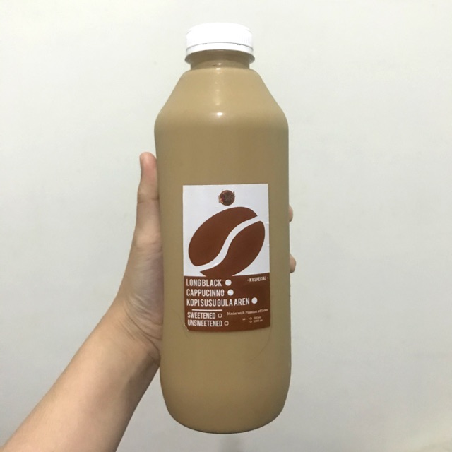 

Kopi susu, strong & less sweet