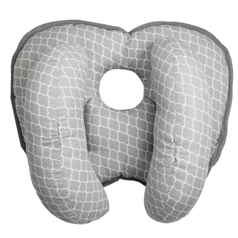 Mary Bantal Leher / Kepala 2 In 1 Adjustable Motif Kotak-Kotak / Bintang Untuk Bayi / Travel