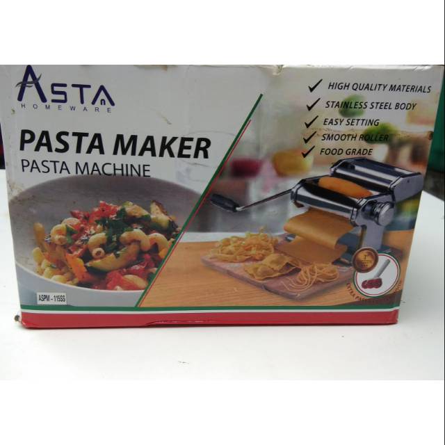 Pasta Maker Asta Alat Membuat Pasta Mie Lengkap dengan Alat Pemotong &amp; Cetak Pasta Termurah TERBAIK