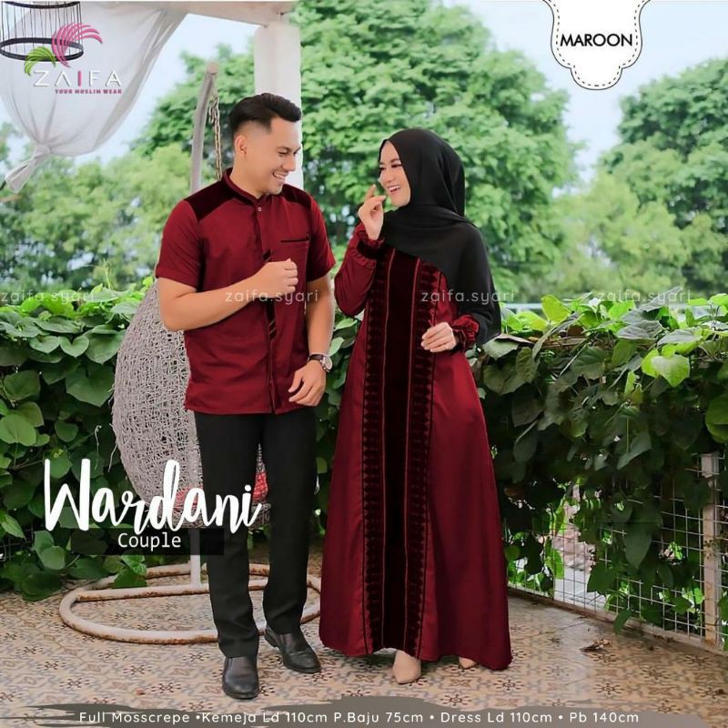 Baju Gamis Couple Suami Istri Murah | Gamis Lebaran Couple Pasangan Koko Dress Murah