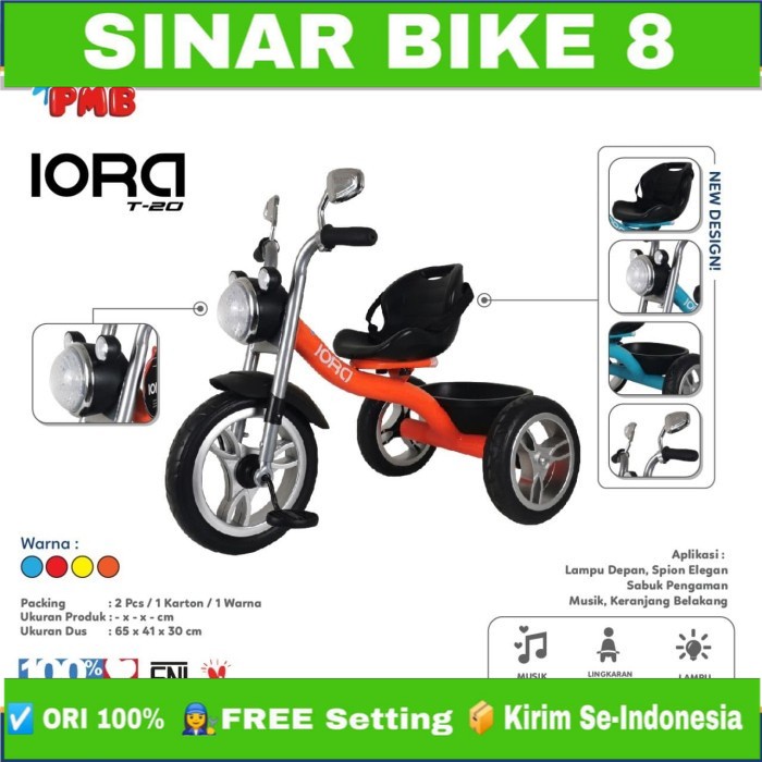 Sepeda Anak Roda Tiga IORA PMB T-20 Tricycle Anak