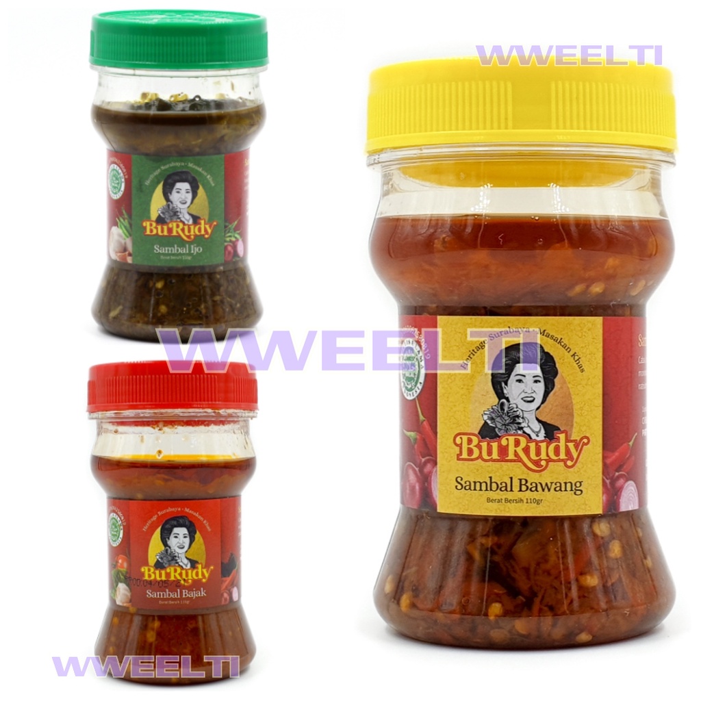 

Sambal Bawang, Trasi / Bajak, Ijo Hijau Peda Bu Rudy Oleh-Oleh Khas Bu Rudi Surabaya