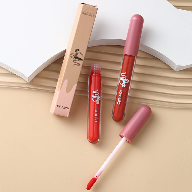 LAMEILA 1041 LIP GLAZE TAHAN AIR SWEATPROOF ANTI LENGKET  6WARNA