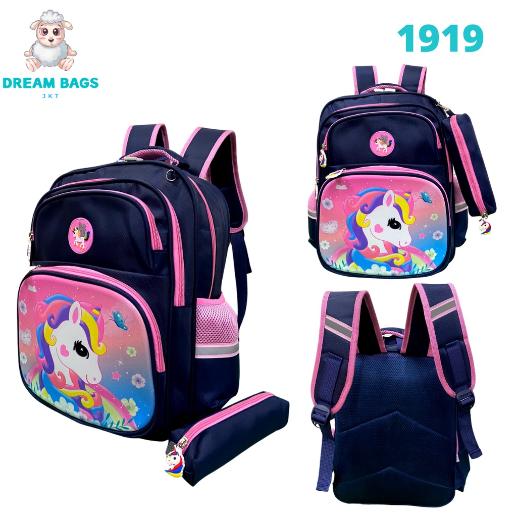 DREAM BAGS Tas Ransel Anak Perempuan Ukuran SD Tas Sekolah