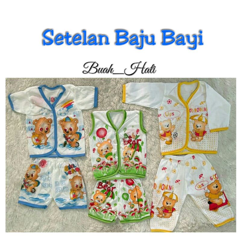 1 LUSIN SETELAN BAJU BAYI UNISEX