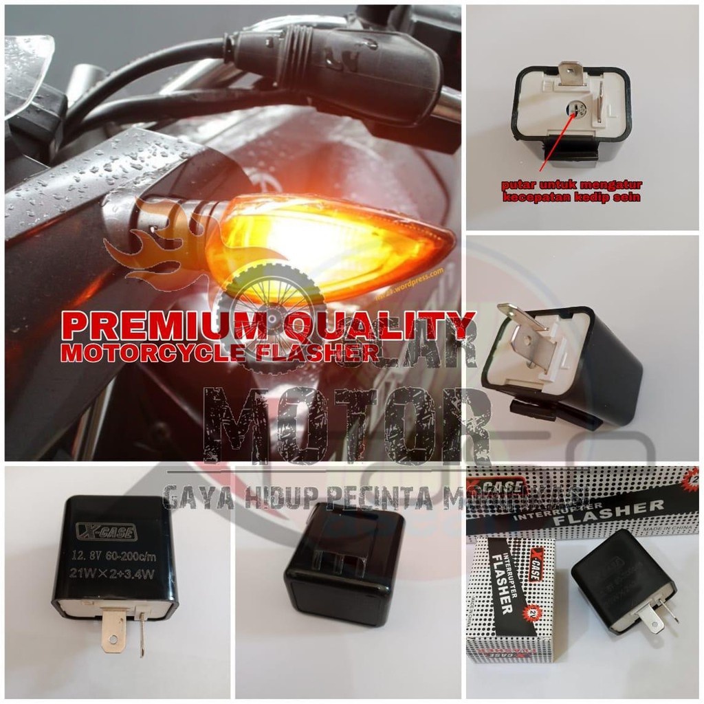 Flasher Sein XCASE Flaser sen X CASE Fleser Motor LED Bisa Diatur Stel Kecepatan Kedip Universal motor