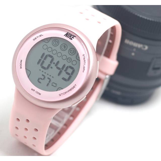Jual Jam tangan sport wanita NIKE BULAT DIGITAL SL4429GW karet
